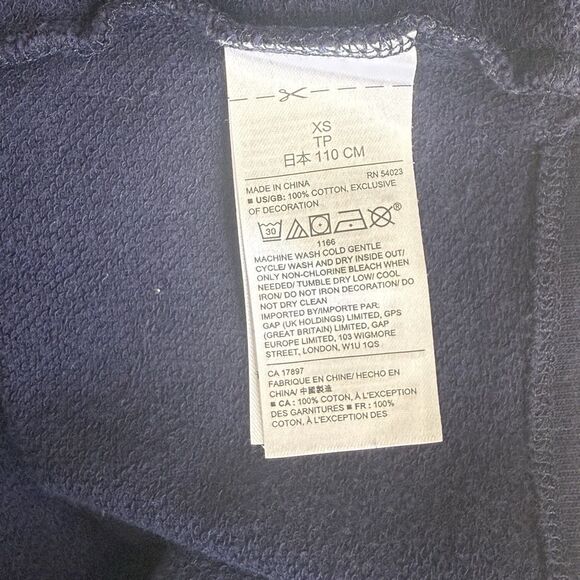 Gap Toddler Girls 4t/XS Navy Dress With Reversible Sequin Logo Short Sleeves - Picture 8 of 10